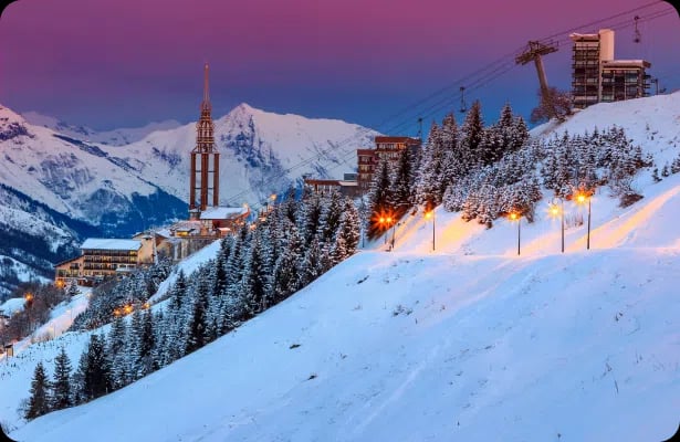 Les Menuires ski resort private transfer